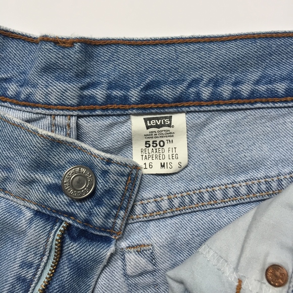 Vtg Levis 550 Distressed High Waist Cutoff - Picture 7 of 8